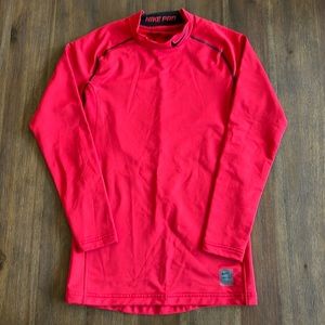 Men's Nike DriFit Pro Combat Red Compression Hyperwar Lite L/S Size M